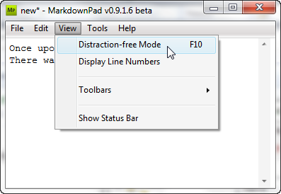 Vollbildmodus von Markdownpad aktivieren (Bild: Evan Wondrasek)