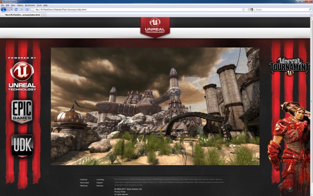 Flash Player 11: Epic Games zeigt Unreal Tournament 3 im Browser.
