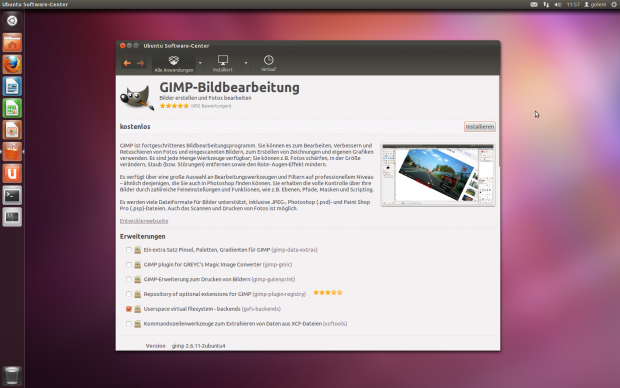 Addons und Plugins sind der Anwendung zugeordnet.