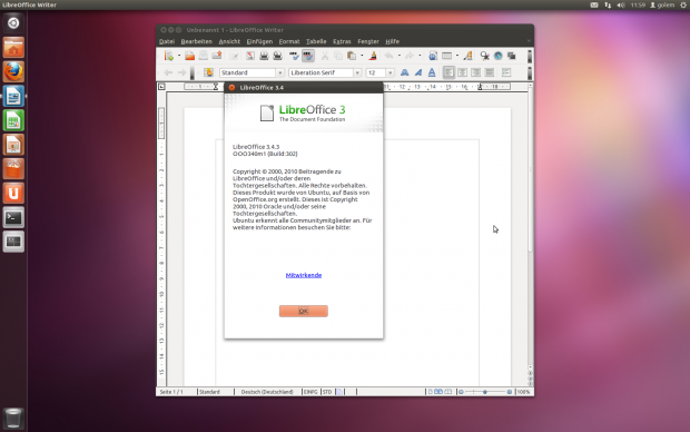 ... für Büroanwendungen Libreoffice 3.4.3.