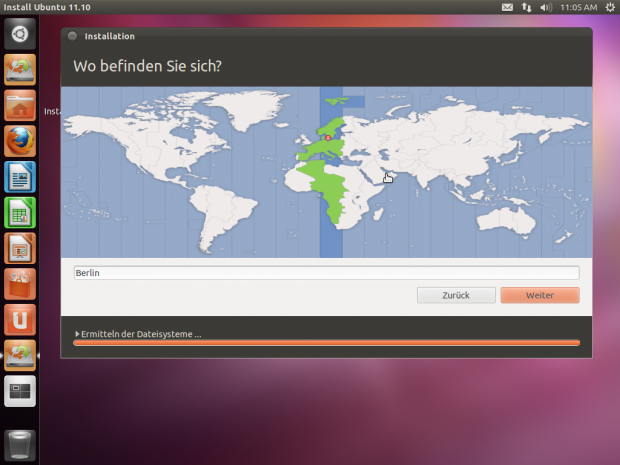 Danach müssen nur wenige Dinge wie die Einstellungen der Zeitzone oder das Anlegen eines Nutzers durchgeführt werden.