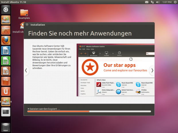 ... und informiert über das Software Center, ...