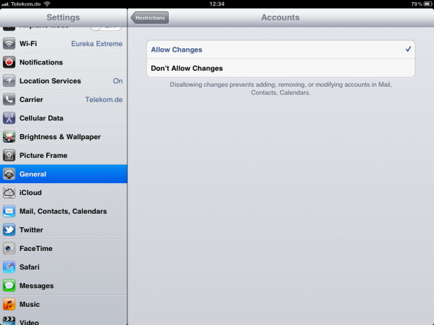 Konteneinstellungen fehlen hingegen an dieser Stelle.