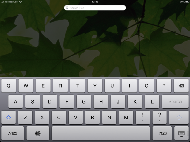 Die Tastatur des iPads...