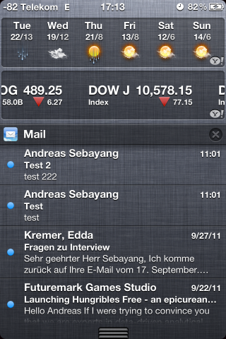 Widgets bieten unterschiedliche Ansichten.