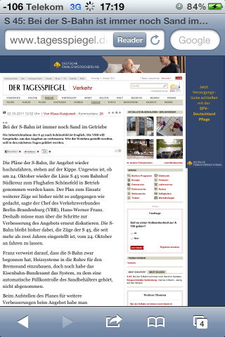 Einige Webseiten ohne Mobilansicht...