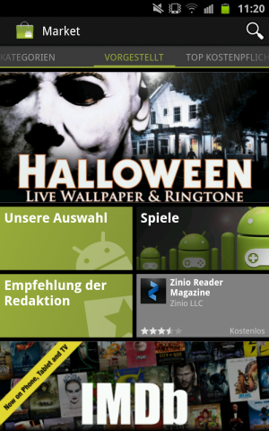 Googles Android Market 3.3.11