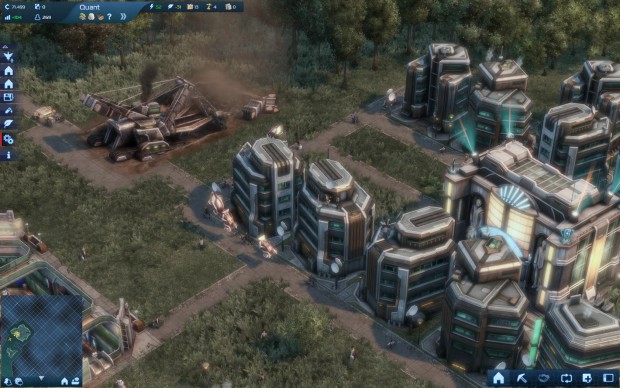 Ein Kohlekraftwert der Tycoons verpestet die Luft.