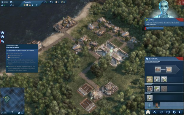 Die virtulle Pers&ouml;nlichkeit E.V.E. hilft mit Tipps und Tricks.