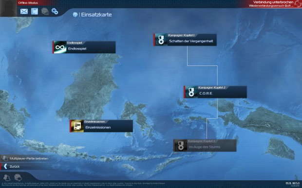 Auf der Einsatzkarte gibt es mal mehr (Onlinemodus) und mal weniger (Offline) zu tun.