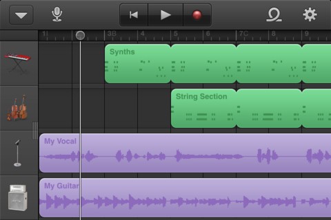 Garageband auf dem iPhone (Bild: Apple)
