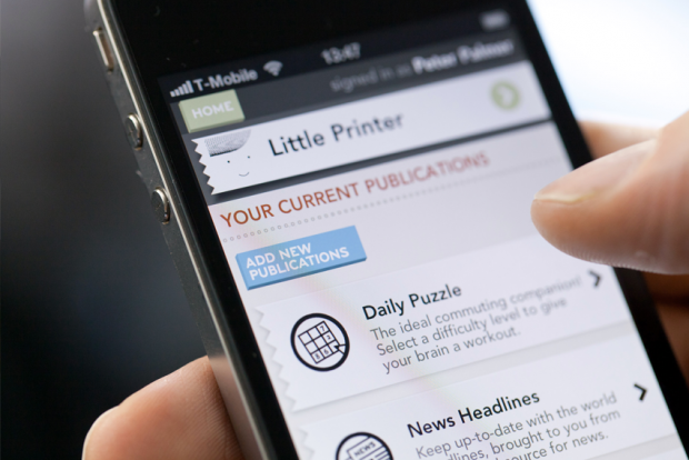 Little Printer wird &uuml;ber Smartphones gesteuert. (Bild: Berg)