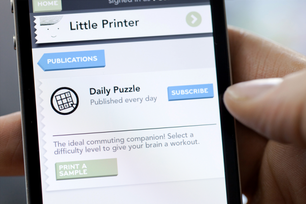 Little Printer wird &uuml;ber Smartphones gesteuert. (Bild: Berg)