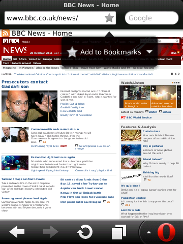 Opera Mini 6.5 auf dem Blackberry