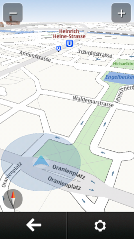 Die hauseigene Navigationssoftware funktioniert auch offline.