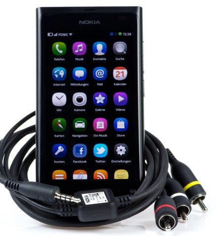 Die Cinch-Anschlüsse werden an das Fernsehgerät angeschlossen.