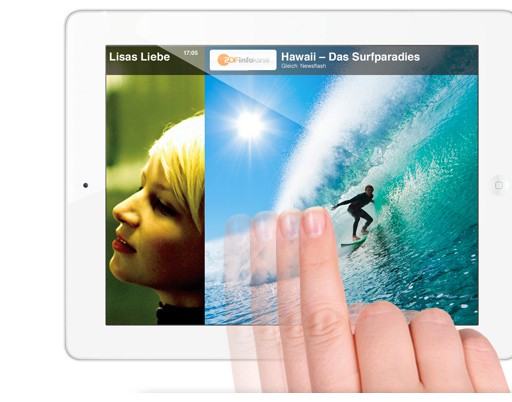 Schnell Sender wechseln mit Wischbewegung - Tizi.tv 2.0 (Bild: Equinux)