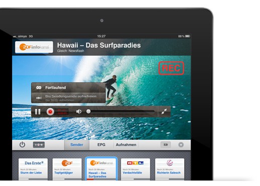 Verbesserte Benutzeroberfl&auml;che von Tizi.tv 2.0 (Bild: Equinux)