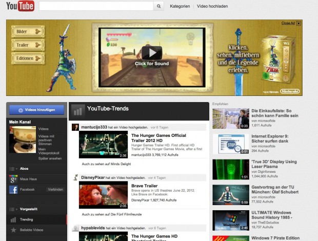 Youtube-Redesign (Bild: Youtube/Golem.de)