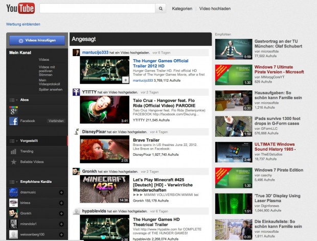 Youtube-Redesign (Bild: Youtube/Golem.de)