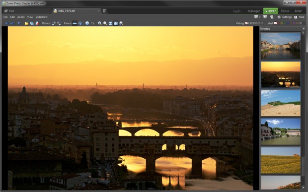 Die Diashow-Funktion mit Bewertungsm&ouml;glichkeiten. (Bild: Zoner)