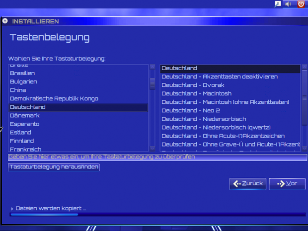 Der Installer von Commodore OS Vision