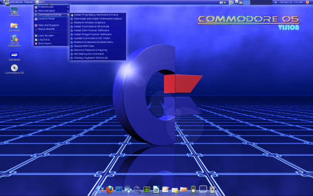 Einstellungen f&uuml;r Commodore OS Vision