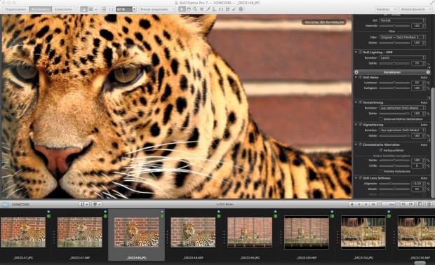 Korrekturpalette in Dxo Optics Pro 7 (Bild: Tim Kaufmann)
