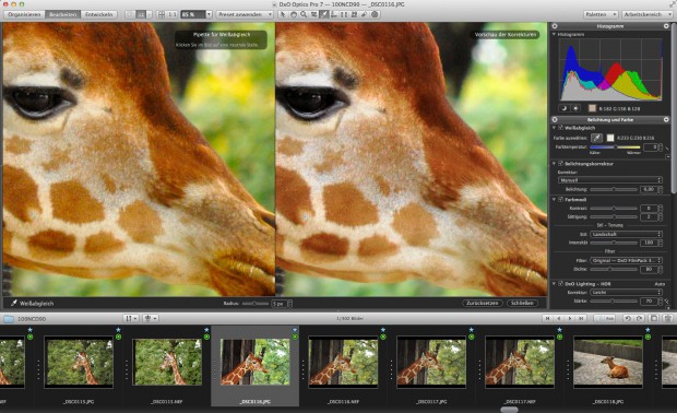 Manueller Weißabgleich in Dxo Optics Pro 7 (Bild: Tim Kaufmann)