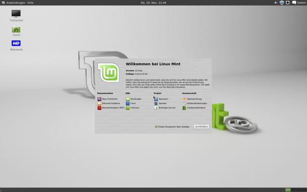 Linux-Distributionen: Linux Mint 12 im Gnome-2-Look - Golem.de
