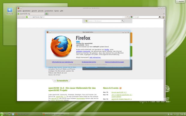 Als Browser wird Firefox 7.0.1 eingesetzt.