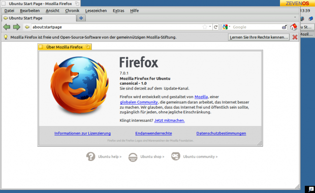 Der Browser Firefox 7.0.1