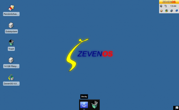 Das Startmenü Docky kann ebenfalls genutzt werden.