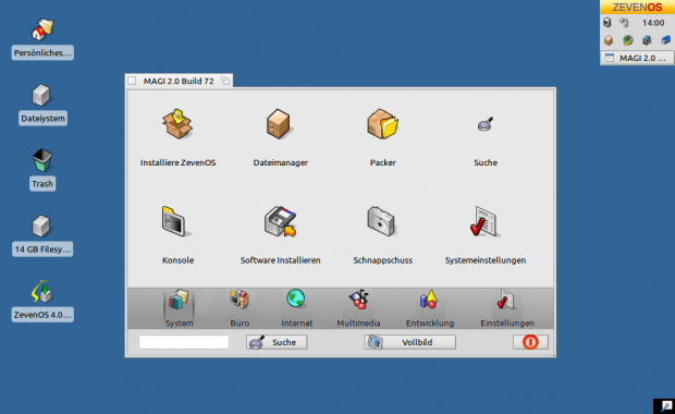 Das zentrale Werkzeug von ZevenOS heißt Magi.