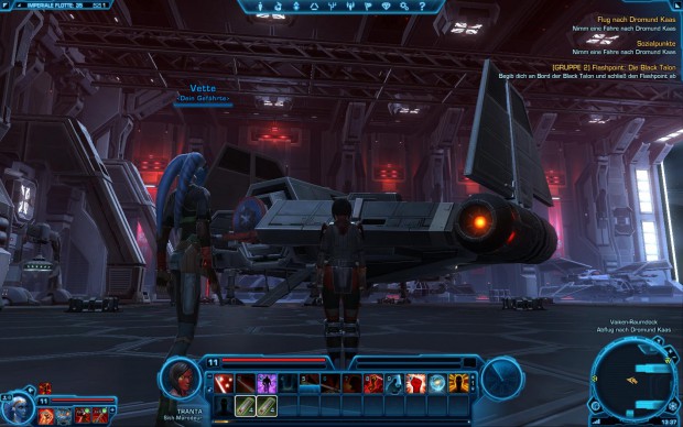 Ein riesiger Hangar der imperialen Flotte