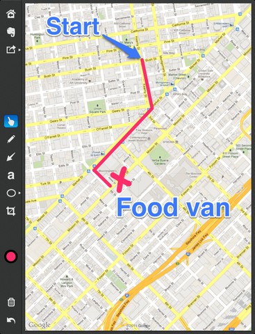 Skitch auf dem iPad (Bild: Evernote)