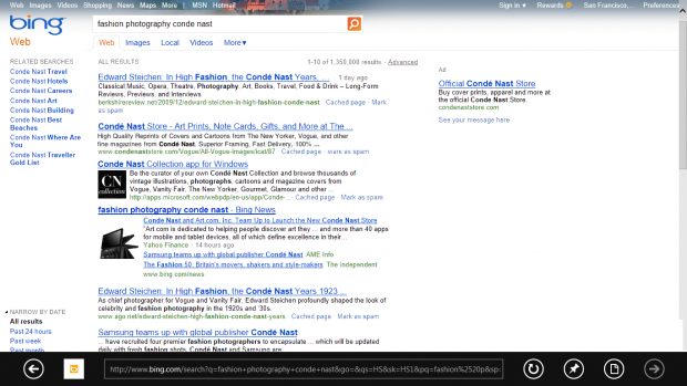 Windows Store in Bing