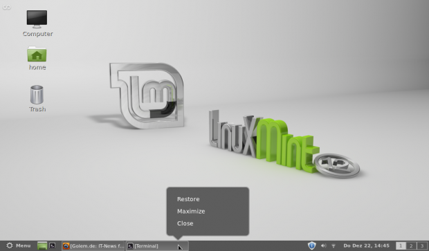 Die Cinnamon-Oberfläche