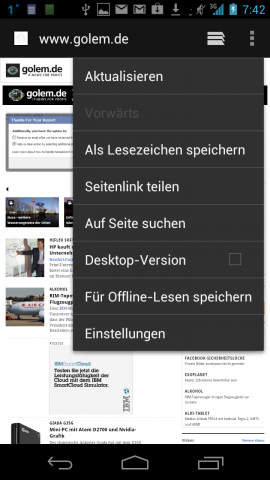 Webseiten lassen sich für das Lesen offline speichern.