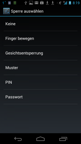 Das Galaxy Nexus kann über eine Gesichtserkennung entsperrt werden.