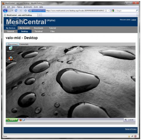 Meshcentral: Desktop