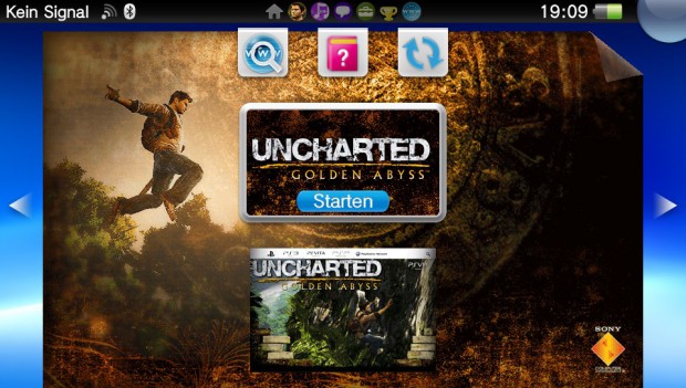 So sehen die typischen Startmen&uuml;s f&uuml;r Games aus.