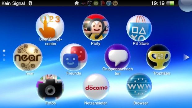 ... per Ber&uuml;hrung l&auml;sst sich der gew&uuml;nschte Bildschirm dann ausw&auml;hlen.