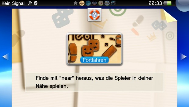 Funktionen wie "Near" funktionieren sinnvoll nur mit anderen Vita in der N&auml;he.