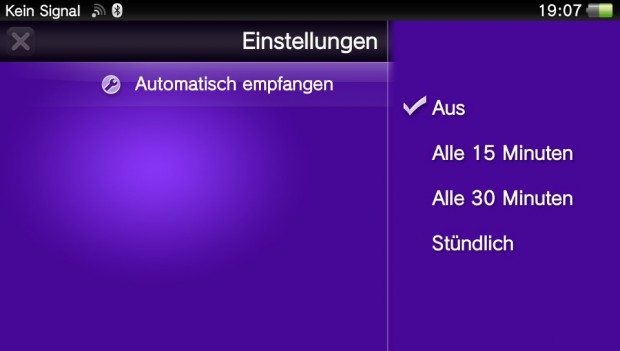 Mails lassen sich mehr oder weniger oft abrufen.