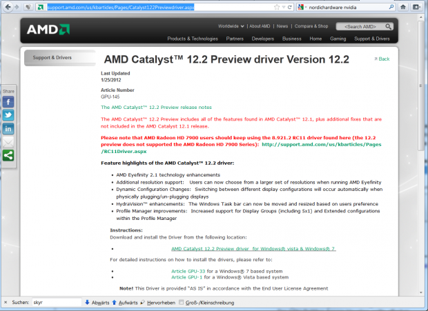 Kein Catalyst 12.2 für die Radeon 7000
