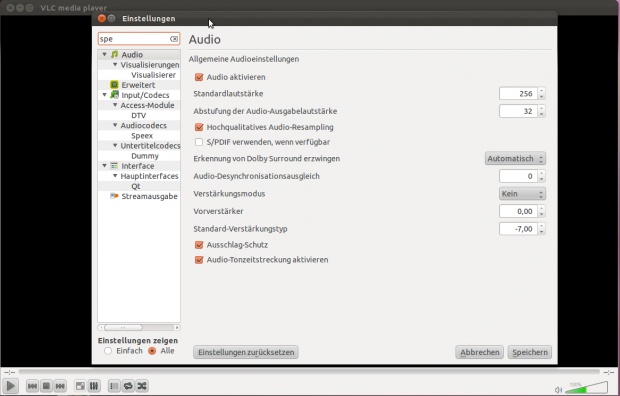 Die Einstellungen erhielten eine Suchfunktion.