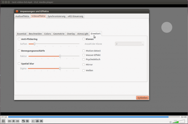 Die Videoeffekte mit Neuerungen