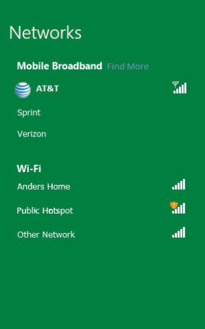Windows 8: Wahl eines Mobilfunkanbieters