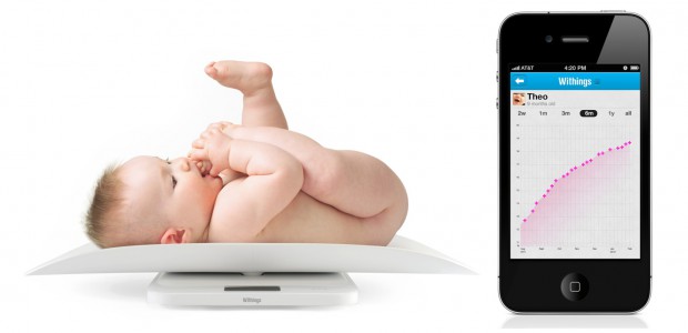 Withings Smart Baby Scale und WiScale-App zur Gewichtsüberwachung (Bild: Withings)